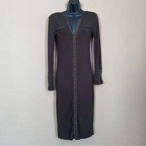 Avec Les Filles Hunter Green Long Sleeve Dress